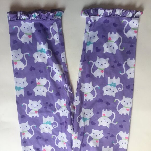 Little Me 3T Poly Sleepwear Purple White Stripe Pajama Top PJ Girls Cat New - Picture 14 of 16